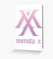 Tarjeta de felicitación monsta x kpop