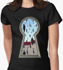 "Magritte from the lock" Women's Fitted T-Shirt