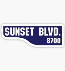 Sunset Boulevard, Old-Style Street Sign, Los Angeles, California Sticker