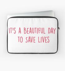 Es ist ein schöner Tag, um Leben zu retten - ROT Laptoptasche