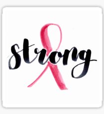 Breast Cancer Ribbon | Modern Calligraphy Sticker