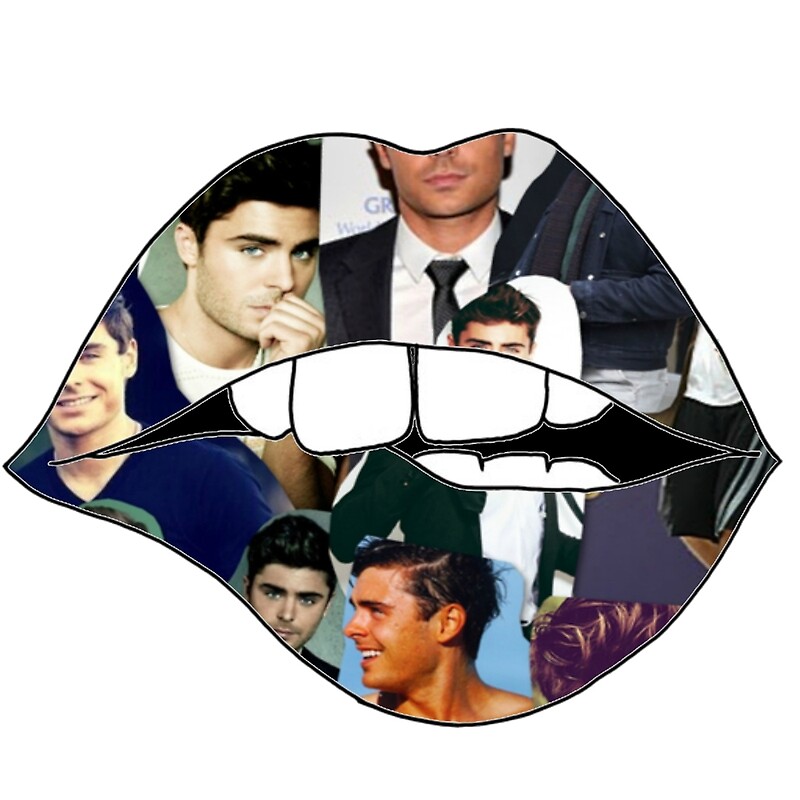 "Zac Efron Lips" by hgl1 Redbubble