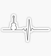 Guitar heart Sticker