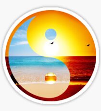 yin and yang-ocean Sticker
