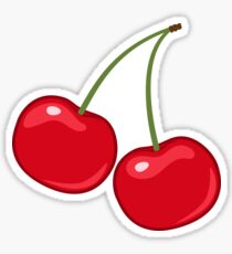 Red cherries sticker Sticker