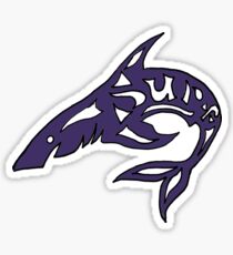 Cool Tribal Shark with Surf Letters Sticker