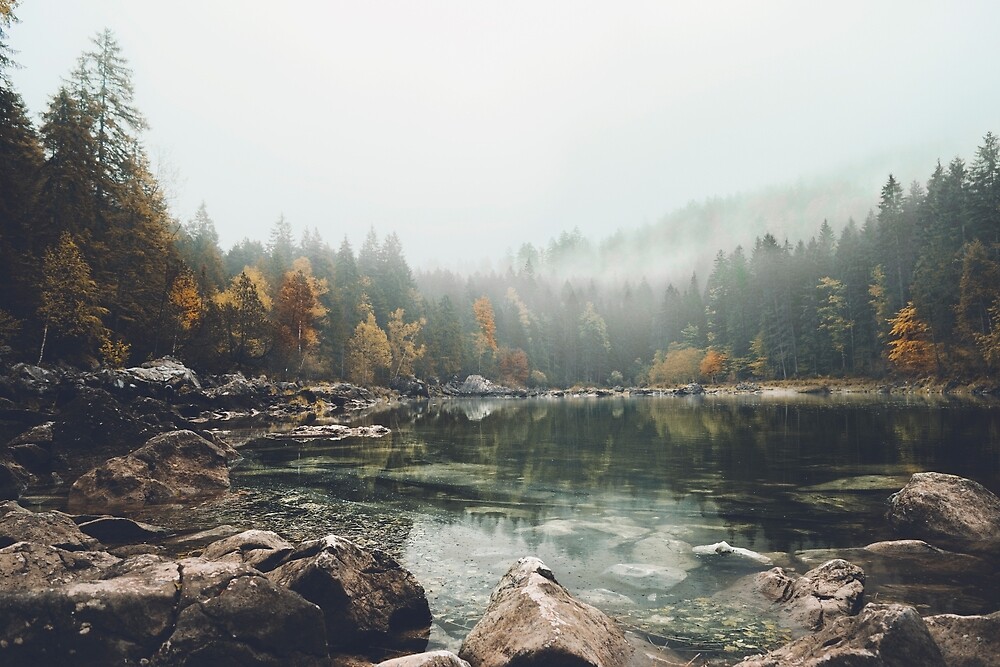 "Lake serenity landscape photography" by Michael Schauer Redbubble