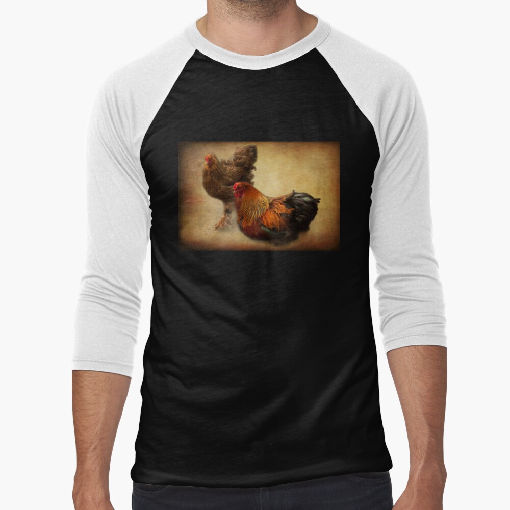 Rooster and hen Baseball ¾ Sleeve T-Shirt