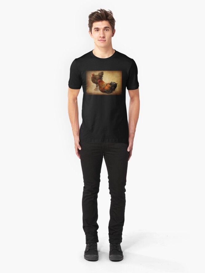 Alternate view of Rooster and hen Slim Fit T-Shirt