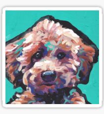 Toy Poodle Dog Bright colorful pop dog art Sticker