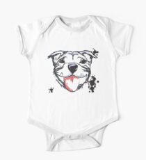 Smiling Staffy One Piece - Short Sleeve