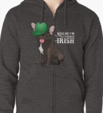 Kiss me I'm French-Irish Zipped Hoodie