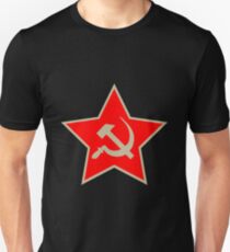 Communist Star; Hammer And Sickle; Hammer Und Sichel Unisex T-Shirt
