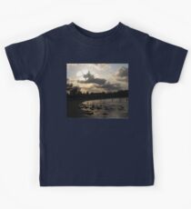 silver beach sunset Kids Tee
