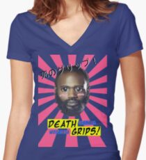 Death Grips - No Love Desu Web Women's Fitted V-Neck T-Shirt