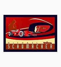 michael schumacher Ferrari racing poster Photographic Print