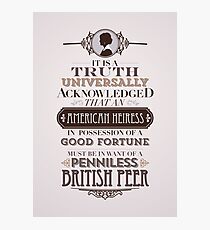 The Loaded American Heiress Photographic Print
