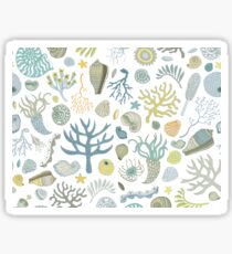 Natural Forms - nautical pattern by Cecca Designs Sticker