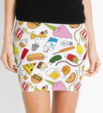 Kawaii junk food pattern! Mini Skirt