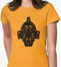 Star Trek Stencil - USS Defiant Women's Fitted T-Shirt