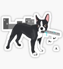 Attack of the Colossal Boston Terrier!!! Sticker