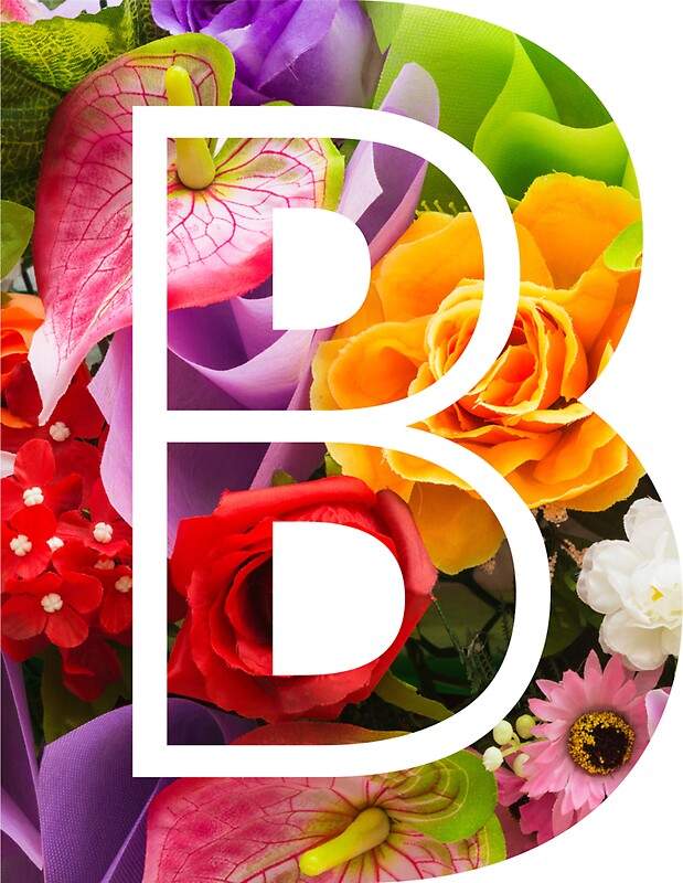 "The Letter B - Flowers" Stickers By Mike Gallard | Redbubble