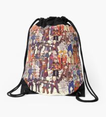 The party doesn't start until the Doctor walks in...twelve times Drawstring Bag