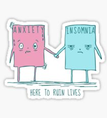 Pegatina ansiedad e insomnio - aquí para arruinar vidas