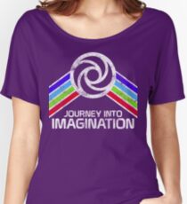 Journey Into Imagination Distressed Logo in Vintage Retro Style Women's Relaxed Fit T-Shirt