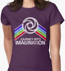 Journey Into Imagination Distressed Logo in Vintage Retro Style Women's Fitted T-Shirt