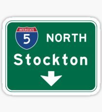 Stockton, Road Sign, California Sticker