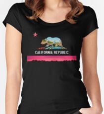 California republic t-shirt Women's Fitted Scoop T-Shirt