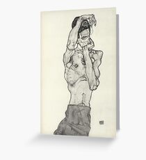 Egon Schiele - Zeichnungen II. 1914 Expressionism Portrait Greeting Card