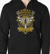 Zelda T-Shirt (Hyrule University) Zipped Hoodie