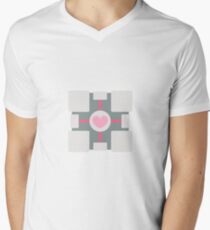 Companion Cube - Portal V-Neck T-Shirt