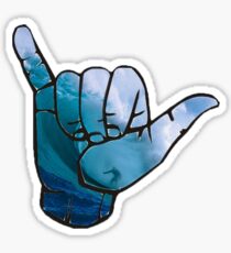 Maui Surfing Shaka Sticker