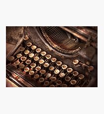 Steampunk - Typewriter - Too tuckered to type Photographic Print