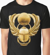 Gold Egyptian Scarab Graphic T-Shirt