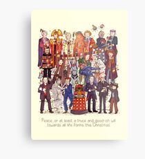The party doesn't start until the Doctor walks in...twelve times Metal Print