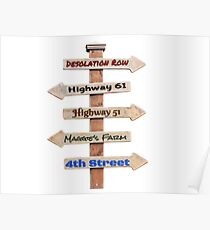 Bob Dylan Roadmap Poster