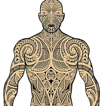 Maori Polynesian Chief Warrior Tattoo Stencil Template  eBay