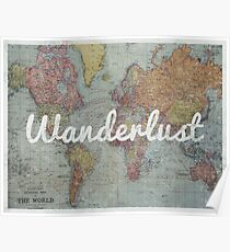 Wanderlust on Vintage World Map Poster
