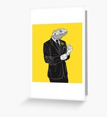 Dapper Lizard Greeting Card