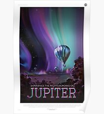 Erlebe die mächtigen Auroras des Jupiter Poster