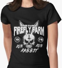 Firefly Farms run rabbit run Women's Fitted T-Shirt