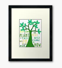 The best time to plant a tree Framed Print