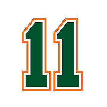 11 Jersey Number Number Eleven Straight From Miami | Art Print