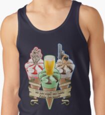 Three Flavours Cornetto Trilogy with banner Tank Top