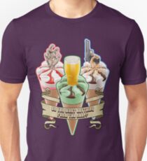 Three Flavours Cornetto Trilogy with banner Unisex T-Shirt