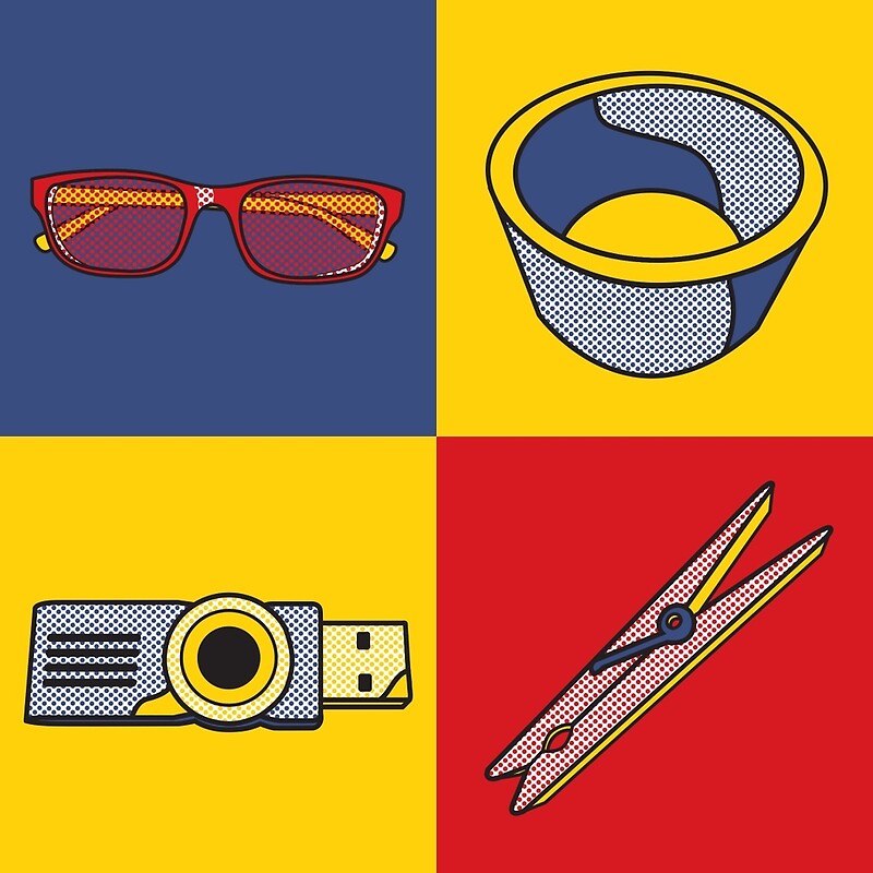 "Everyday Objects Pop Art Series" by iamiDesign Redbubble